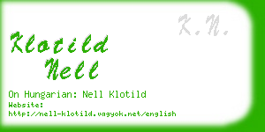 klotild nell business card